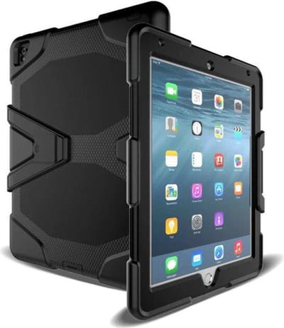 Extreme Robuuste Armor Case Hoesje Tablethoes Geschikt voor: Apple iPad Air 2 9.7 (2014) inch A1566 - A1567  - 9.7 inch - Zwart