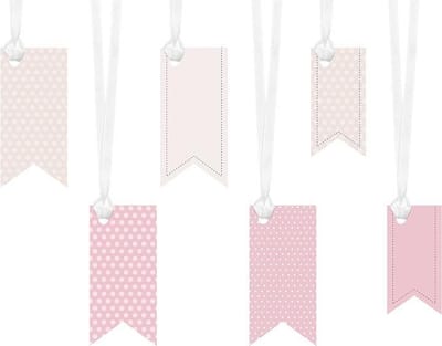 Decoratie Labels 8,4x6,8cm 6 stuks
