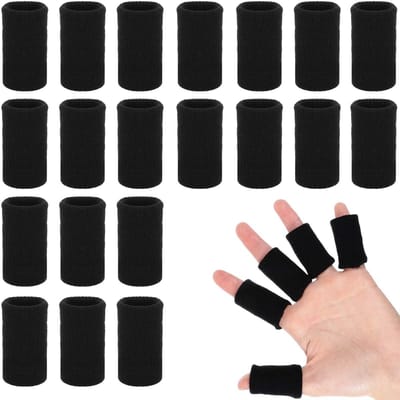 Dailygoods- Vingerbeschermers 20 stuks - Elastische Vingerbeschermers - Vingersleeves - Vingerbeschermers voor Sport - Lichtgewicht - Ademend Nylon - Vingerlingen