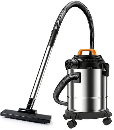 Fuegobird - Electric wet and dry vacuum cleaner - krachtig 2000W - Grote capaciteit 18 L - 4m cord - Blower connection - 7 accessoires - 1.6 m plastic hose - HEPA filterl - Bouwstofzuiger - RVS zuiger