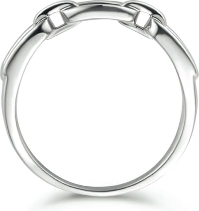 Gerhodineerd Zilver Ring Schakel 1334861
