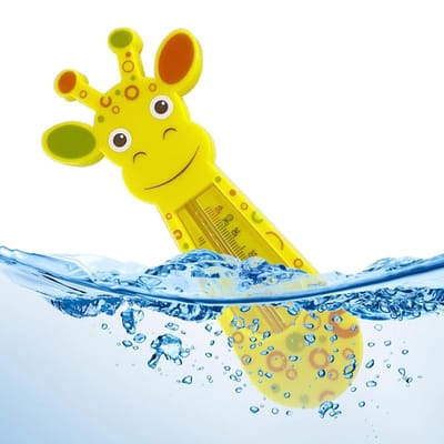 Babybadthermometer - Bad thermometer baby - Veilig baden - Girafvormig speelgoed - 148 cm - Geel