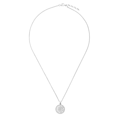 Orphelia ZH-7311 - Hanger Circle Design + ketting - Zilver 925 - Zirkonia - 1.7 cm