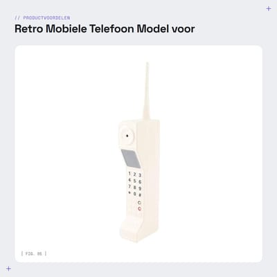 Dailygoods- Mobiele Telefoon Retro Model - Oude School Baksteen - Decoratie Woonkamer - Decoratief Prop - Hoogwaardig Ijzermateriaal - Uniek Ontwerp