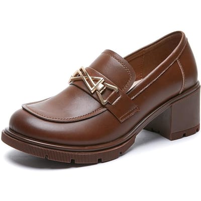 Britse Stijl Mode Temperament Retro Instappers Kleine Leren Schoenen Mary Jane Damesschoenen 40