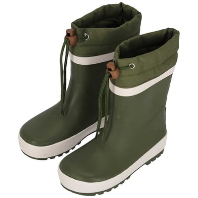 XQ - Regenlaarzen Kinderen - Fleece voering - Khaki - Regenlaarzen met voering - Unisex - Maat 21/22
