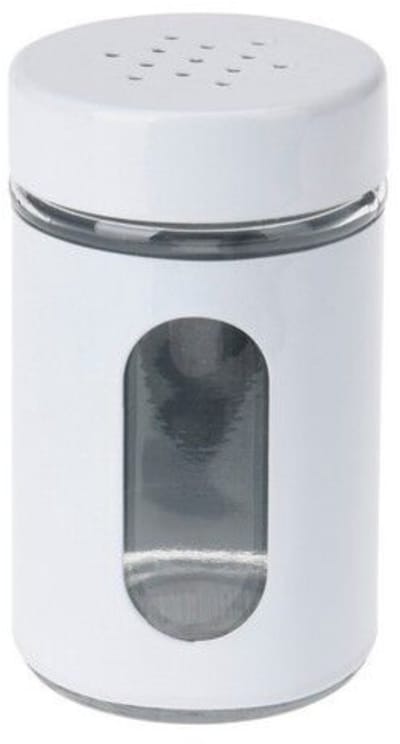 Excellent Houseware Peper en Zoutstrooier - glas - wit - 94 ml - Kruidenstrooier - Specerijen potje