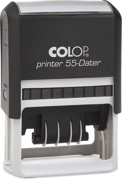 Colop Printer 55/D Blauw - Stempels - Datum stempel Nederlands - Stempel afbeelding en tekst
