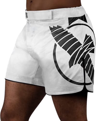 Hayabusa Icon Mid-Length Vechtsport Broek Wit Zwart - L - Jeans Maat 34