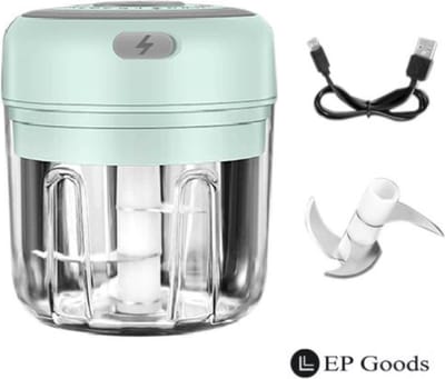 EP Goods - Elektrische Uiensnijder - Voor Groente, Vlees, Kruiden, Knoflook - Groentesnijder - Draadloos/Oplaadbaar - Groen