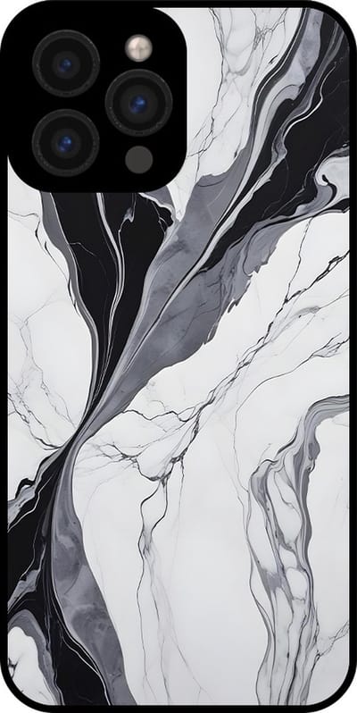 Smartphonica Telefoonhoesje Geschikt voor iPhone 11 Pro met zwart marmer opdruk - TPU case black marble design - Zwart geschikt voor iPhone 11 Pro