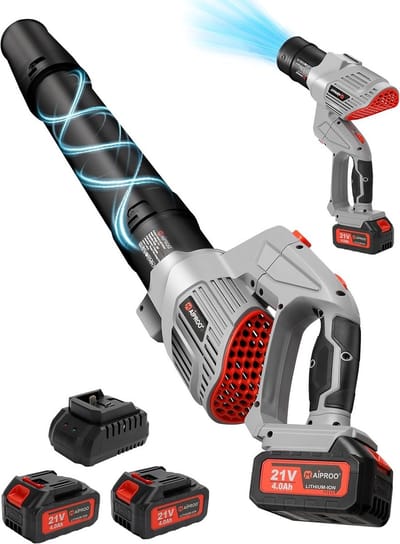 Draadloze Bladblazer - Elektrisch Gereedschap - Tuinonderhoud - Turbomodus 1189m³/h - 2x 4.0Ah Accu - Zwart