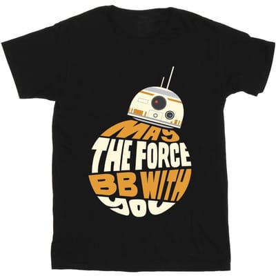 Star Wars Jongens May The Force BB8 T-Shirt (Zwart)