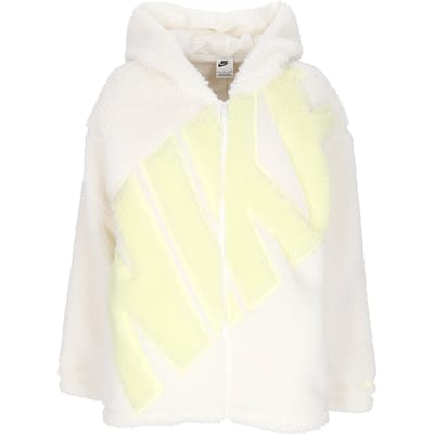 Teddy Bear dames W Sportswear logo hoogpolig jack zeil/lichtgroen