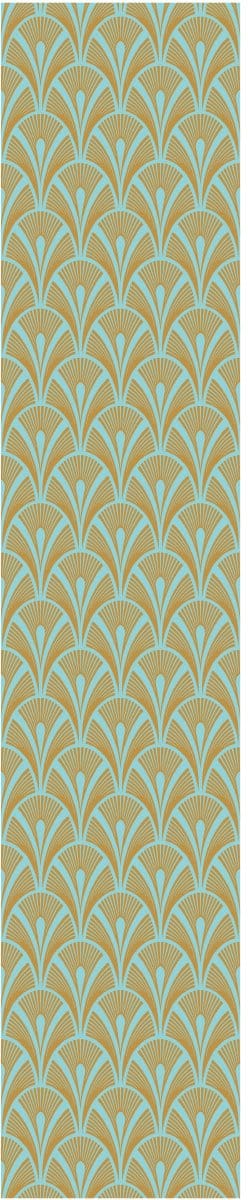 Voorgelijmd vliesbehang - Scandinavisch Art Deco Aquamarine - 1 rol van 300x60 cm