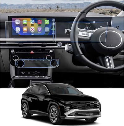 Compatibele Navigatiescherm Bescherming voor Hyundai Tucson NX4 2025-2026 - Krasbestendige 12.3 Inch GPS Nano Folie voor Airconditioning en Instrumentenpaneel