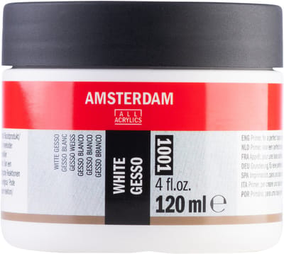 Gesso amsterdam mini 1001 120ml wit | 4 stuks