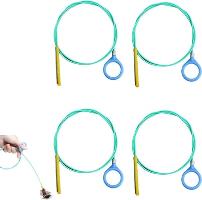 Set van 4 Ontstopper Gereedschappen - Flexibele 90 cm Spiralen voor Wasbak, Douche en Bad - Herbruikbare Ontstoppingsveren voor Verstoppingen