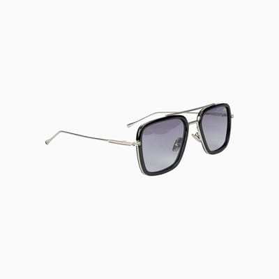 Lúxeo Eyewear - Amor Zilver - Zonnebril - Festival Zonnebril - Vierkant - Zilver - Zwart - Heren - Dames
