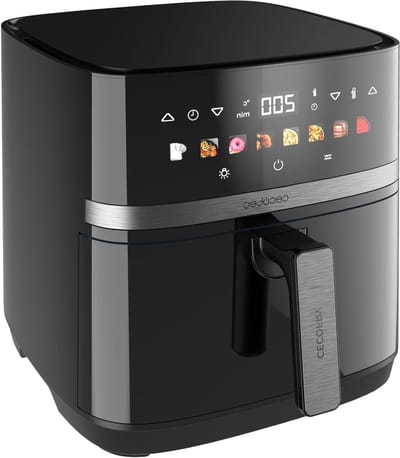 Airfryer Grill Duo - Heteluchtfriteuse Pizzaoven - Gezond Koken - Dubbele Weerstand - 8 Liter - Zwart