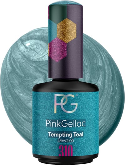 Pink Gellac Gellak - 310 Tempting Teal 15ml - Blauwe Gel Nagellak - Gellac - Gel Nagels Producten