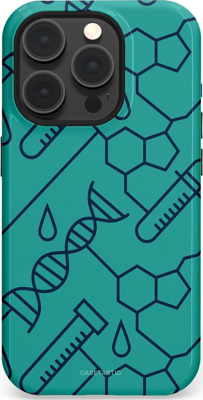 Casetastic hoesje geschikt voor Apple iPhone 15 Pro - MagSafe - Dubbellaagse bescherming - DNA Creaties - Fashion Case - Turquoise