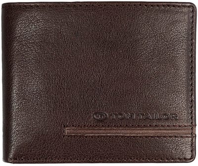 TOM TAILOR portemonnee Devon Jeans Wallet Brown donkerbruin