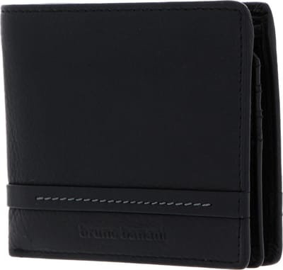 bruno banani Leren Portemonnee Atlanta Wallet Black Zwart