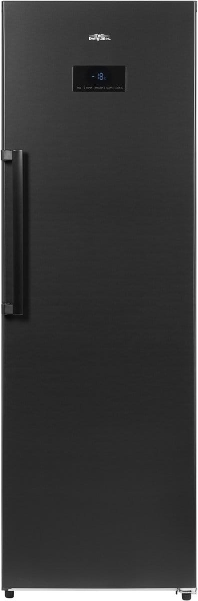 Everglades EVFR5061 - Hoge Vriezer - Dark Inox - 274 Liter - No Frost - D Klasse - 39dB - Display Op Deur - 5 Jaar Garantie