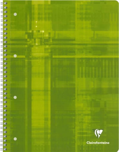 Clairefontaine schrift A4 geruit met rand, 80 vel, geperforeerd en geponst