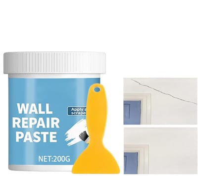 Muurreparatiepasta Kit - Plamuur Gipsplaat - Scheuren Vullen - Waterafstotende Formule - 200g Inhoud - Wit