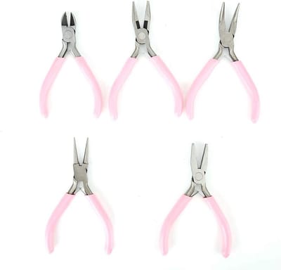 Metaal Tangen Set - Sieraden Gereedschap - Handwerk Maken - Vijf Delige Set - 10cm Tangen