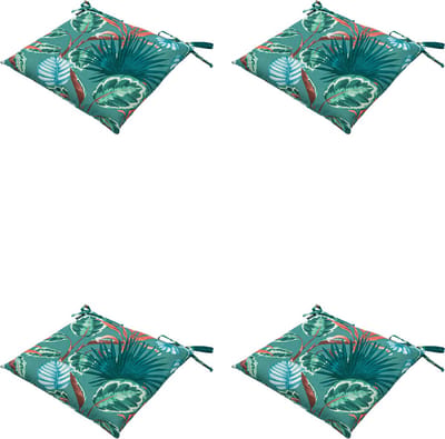 Madison - Zitkussen - Universeel - 4 stuks - 46 x 46 cm - Cala Sea Blue - Tuin