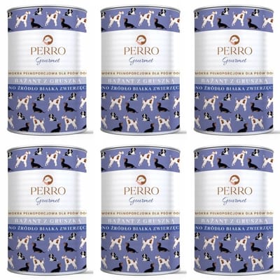 PERRO Gourmet Serie - Hondenvoer - Fazant met Peer - 6 x 400g - Graanvrij