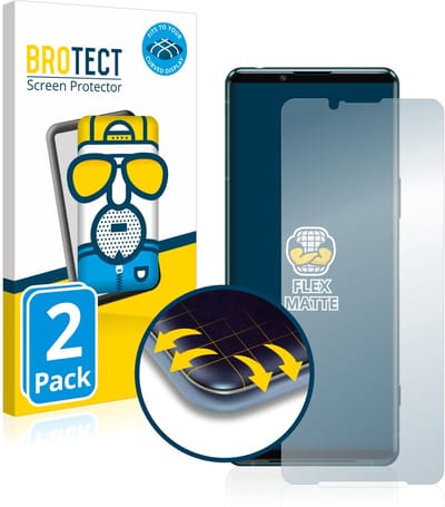 BROTECT - Screenprotector voor Sony Xperia 5 III - Folie Beschermfolie matte volledig dekking 2 Stuks