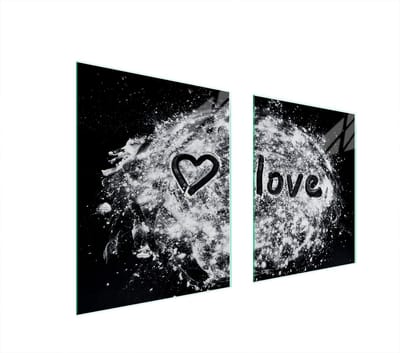TMK ArtDeko - Serie Hart Glasplaat - 85x52 cm - Serce Design - Veilig