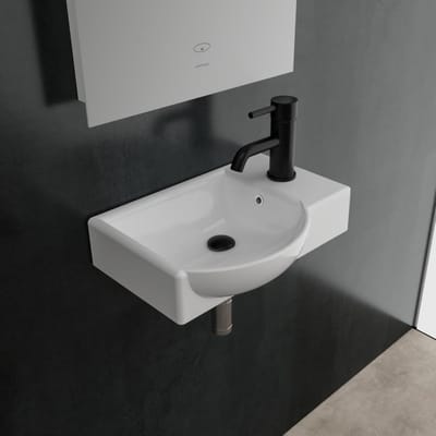 Handwastafel 45 cm - Chic Miniformaat voor Wandmontage in Gastentoilet