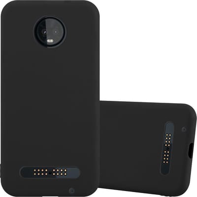 Cadorabo Hoesje geschikt voor Motorola MOTO Z3 PLAY in CANDY ZWART - Beschermhoes gemaakt van flexibel TPU silicone Case Cover