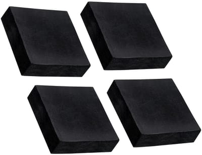 Dailygoods- Antivibratiepads 4 Stuks - Rubber - 50 mm x 50 mm x 15 mm - Antislip - Dempingsprestaties - Trillingsisolatie - Duurzaam