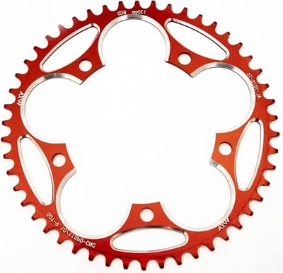 Bicycle Chainring 56T Aluminium Narrow Width voor 8 9 10 11 12-Speed Racefiets - Rood en Rond