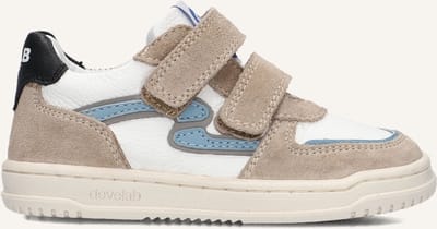 Develab 44433 Sneakers Jongens - Leren Sneaker - Beige - Maat 25