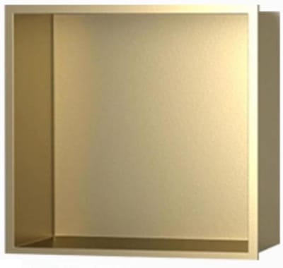 Douchenis Inbouw - Nis Badkamer - Opbergen en Decoreren - Roestvrij Staal - 32 x 32 cm - Goud