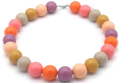 Ketting - kralen - multicolor - 18mm - 40-45cm - dames - sieraden - speels - vrolijk - cadeau