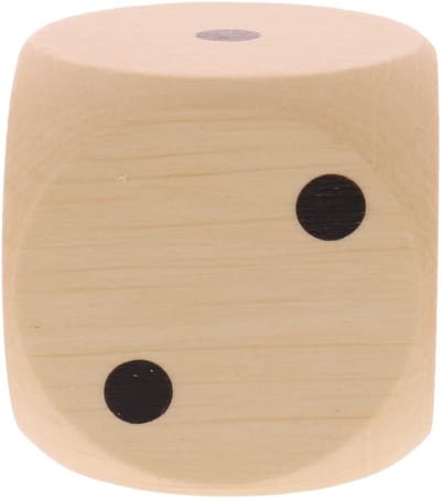 Houten dobbelstenen - Spel accessoires - Spelletjesavond organiseren - 100% natuurproduct - 4 cm - Houtkleur