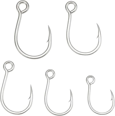 50 Stuks Carbon Staal Barb Met Gat Enkele Haak Voor Hengelen - Geschikt Voor Zoet- En Zoutwater, Zeebaars, Bait Hengelsport
