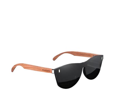 KingSeven Black Oculos Sunglasses - Zonnebril Heren - UV400 en Polarisatie Filter - Bamboe