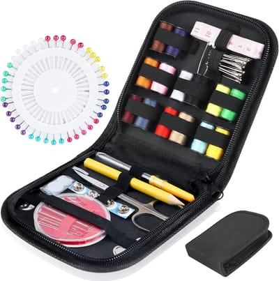 Complete Reis Naaikit met 94 Stuks, Ideaal voor Beginners en Volwassenen, Inclusief Naaigerei voor Noodreparaties en DIY Projecten