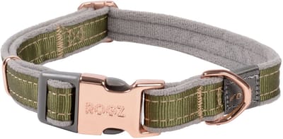 Rogz Urban Halsband Olijfgroen&Grijs&Rosé - Hondenhalsband - M