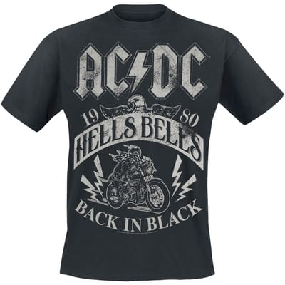 AC/DC T-shirt - Hells Bells 1980 - Heavyweight - S tot 5XL - voor Mannen - zwart