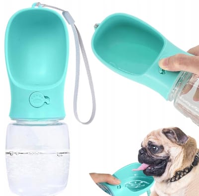 Actie4you® - Dieren waterfles - 300ml - Honden Drinkfles – Dieren Drinkfles - Blauw
